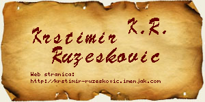 Krstimir Ružesković vizit kartica